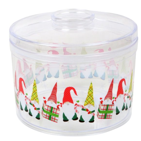 Christmas Themed Plastic Containers/Lids 4 Pack Cookies,Treats,Candy NEW - Picture 3 of 3
